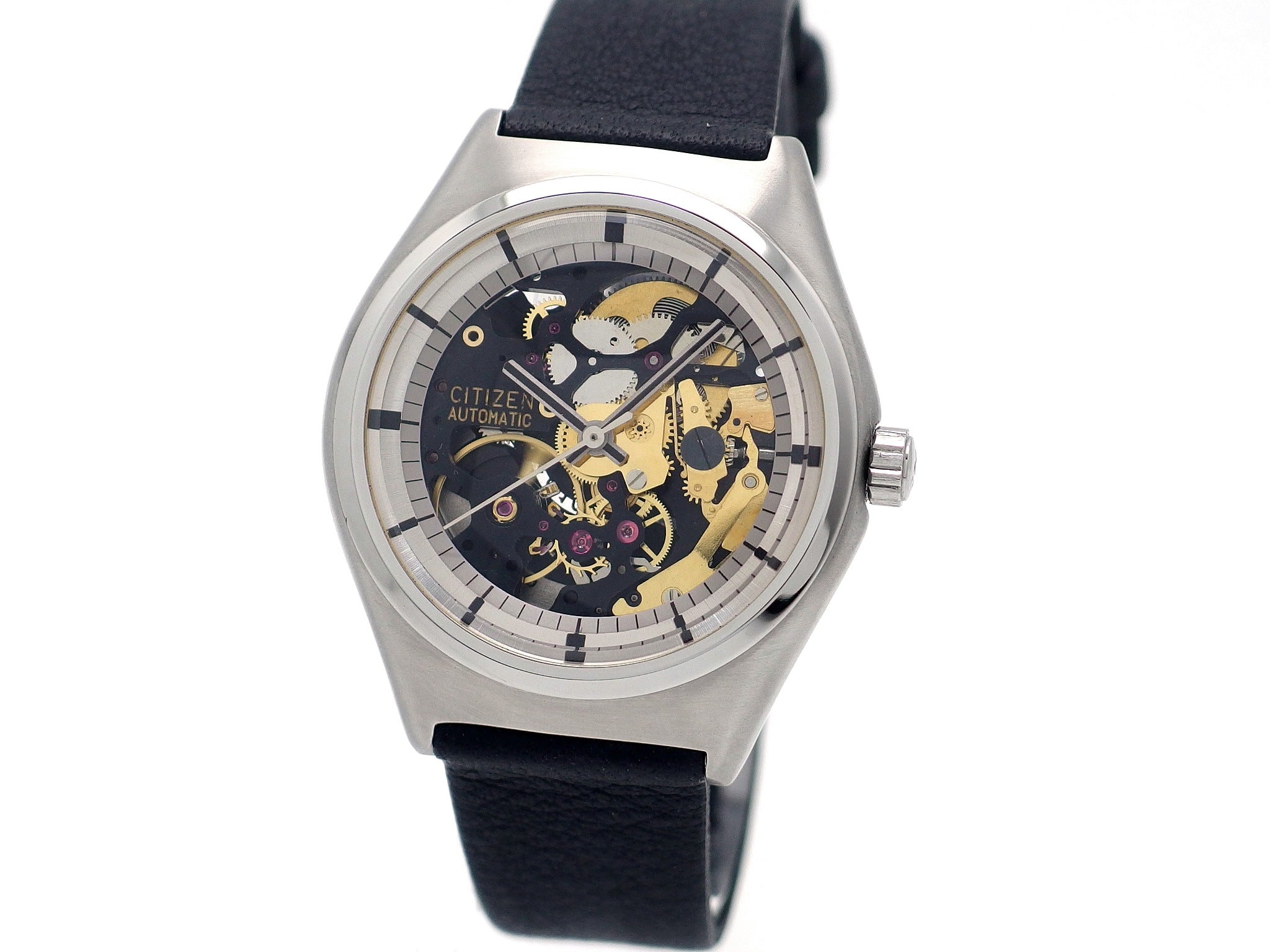 シチズン スケルトン 4-760107TA 25石自動巻 OH済 1970年代 – WATCH COLLE