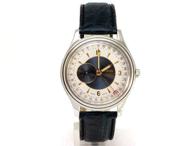 絶盤 オリス クラシック オリジナル ブルーコンビダイヤル 36mm 644