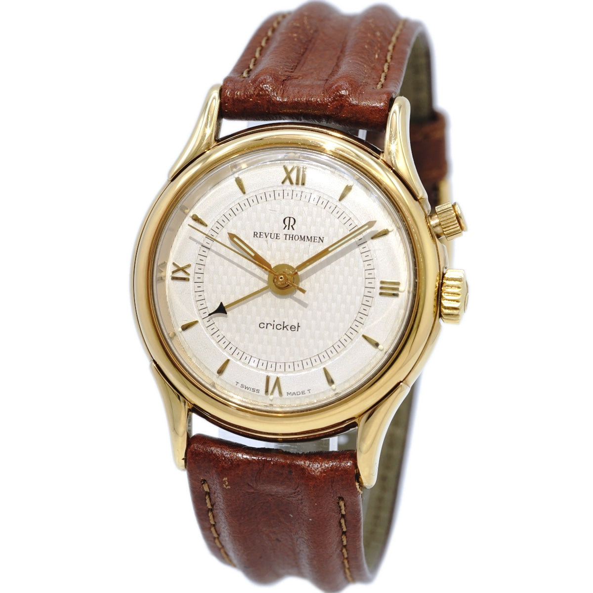 Revue Thommen Cricket 8022002 Gold Plated Alarm Hand-wound
