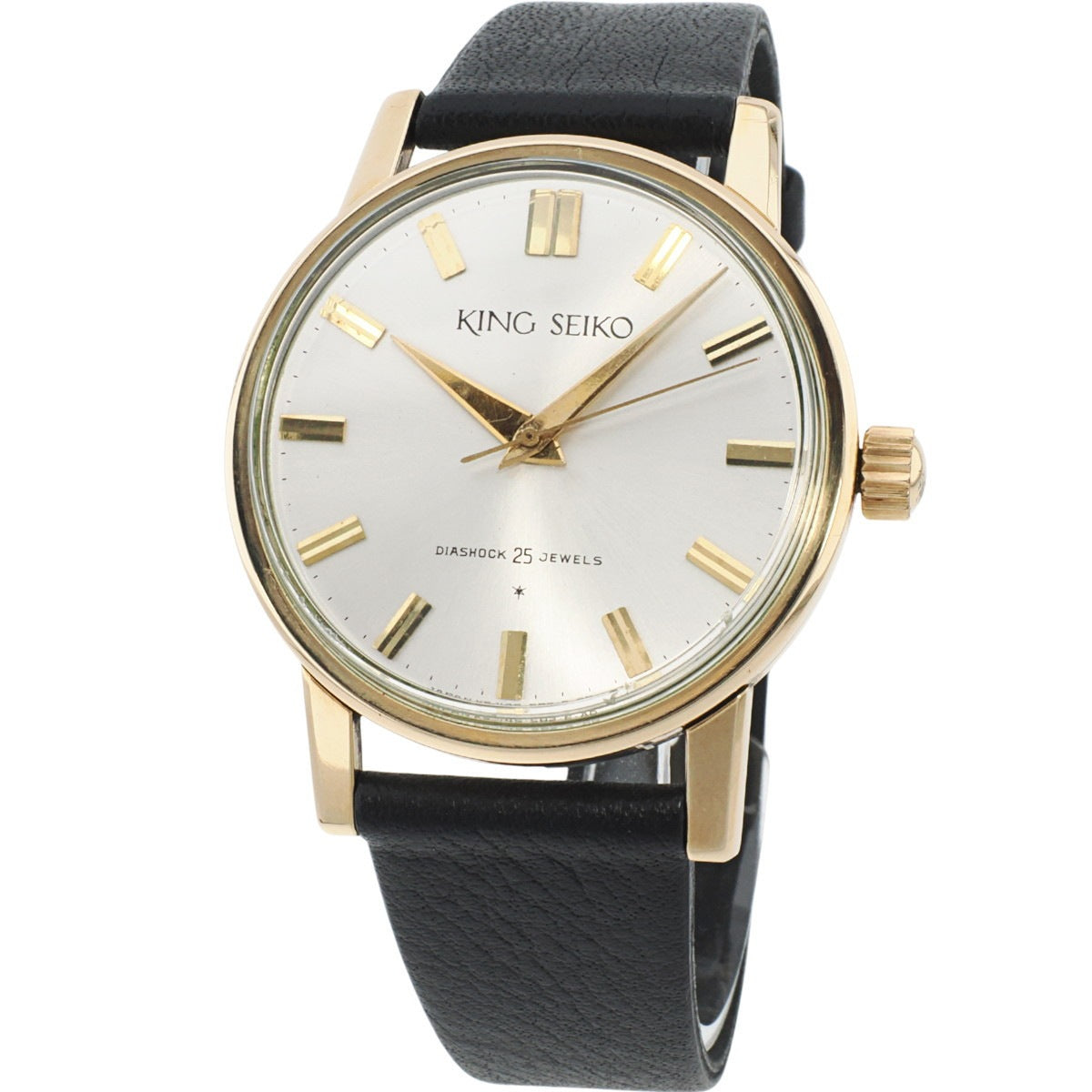KING SEIKO ファースト J14102E KS 14KGF 手巻き キングセイコー J14102E 1st AD文字盤 14金張り 25石 手巻 OH済 昭和36