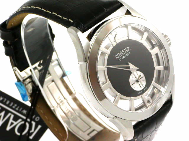 ローマー コンピテンス オリジナル 手巻き ブラック 37mm　新品