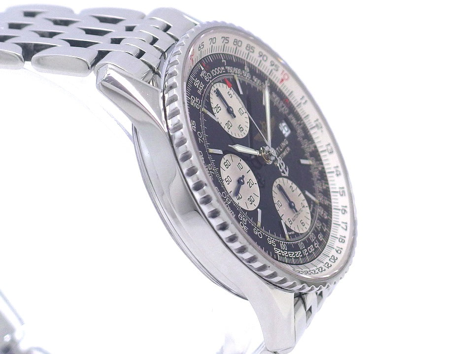 Breitling Old Navitimer A13022 Black Dial Automatic Winding Overhauled 1995-2002 USED