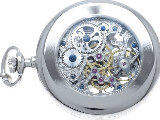 ラポート 懐中時計 PW43 手巻 GMT デュアルタイム サン&ムーン 新品