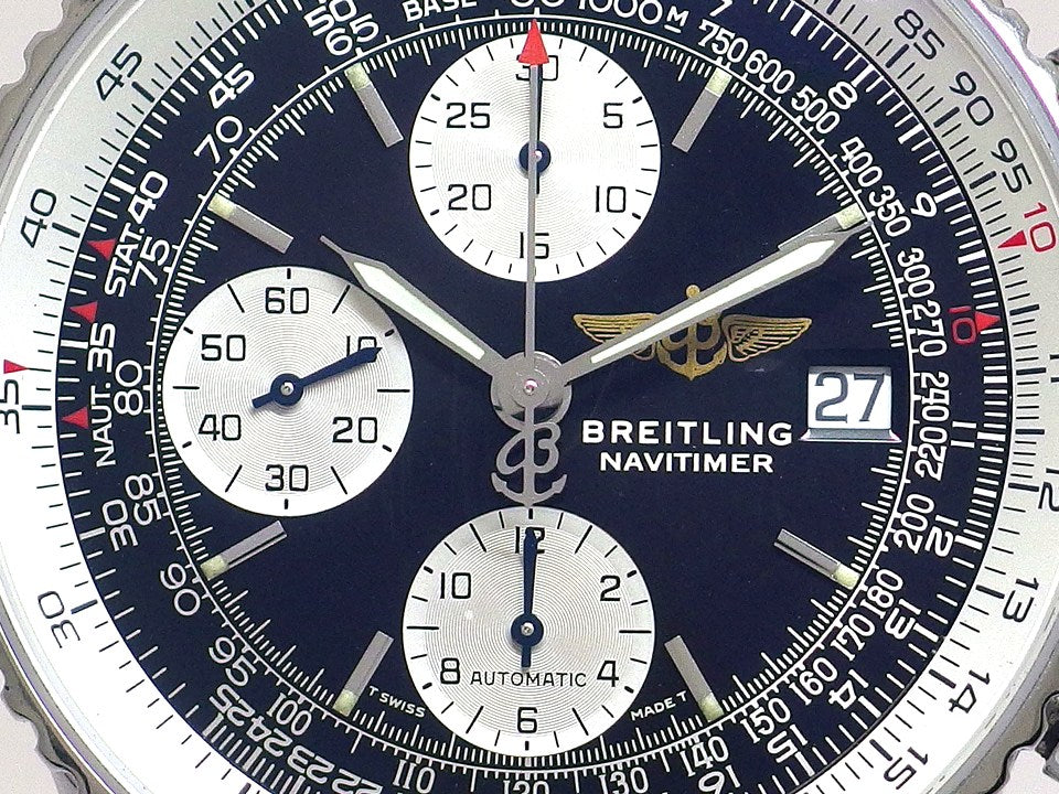 ブライトリング オールドナビタイマー A13022 黒文字盤 自動巻 OH済 1995年～2002年 USED　Breitling