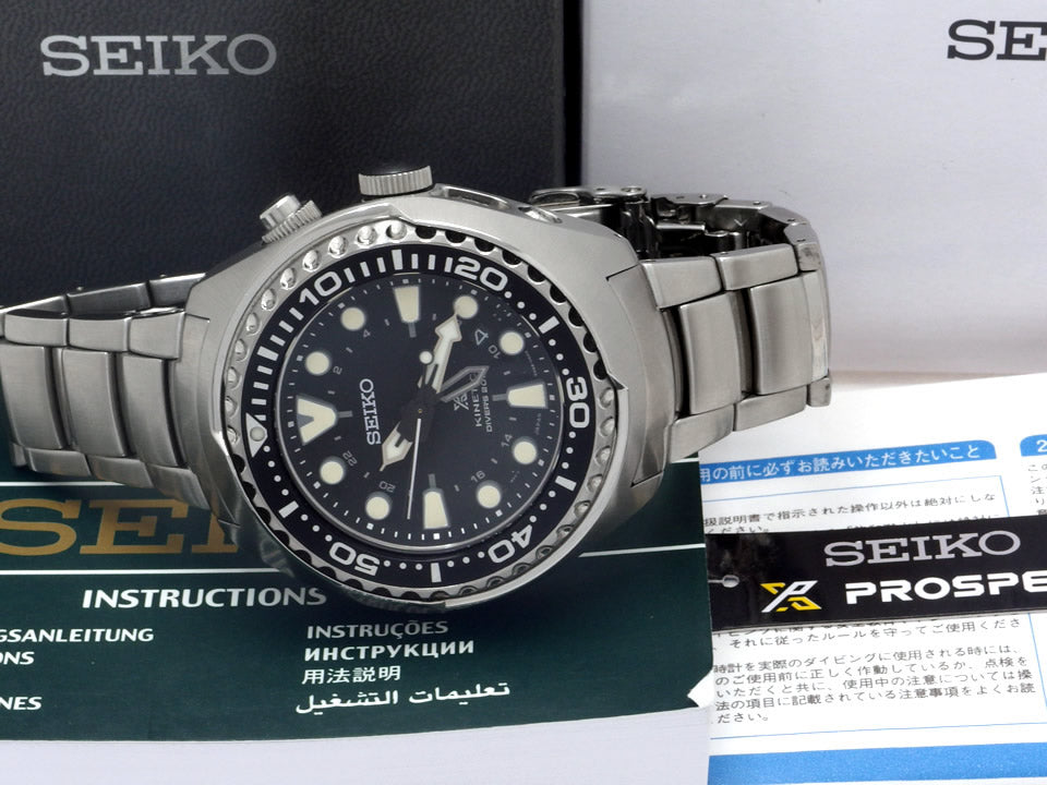 【美品】セイコー プロスペックス GMT ダイバーズ 200m SUN019 キネティック 逆輸入 USED Seiko