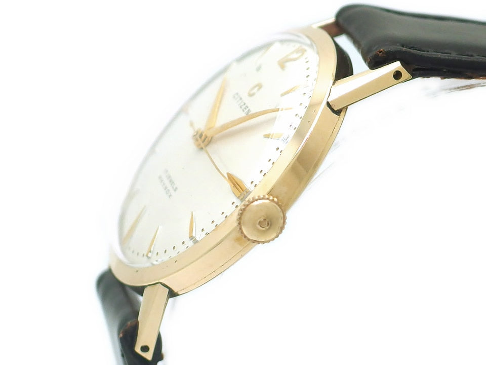 シチズン センターセコンド Cマーク 14KGF（金張り） 17石 手巻 OH済 1950年代 Citizen