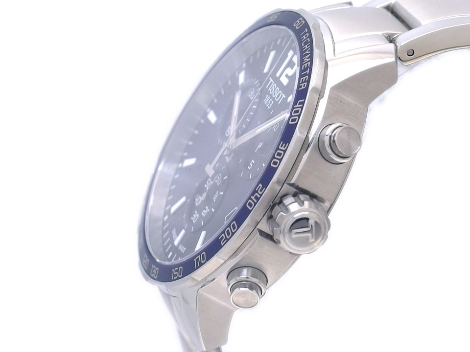 ティソ クイックスター クロノグラフ ネイビー T095417A クオーツ USED　TISSOT