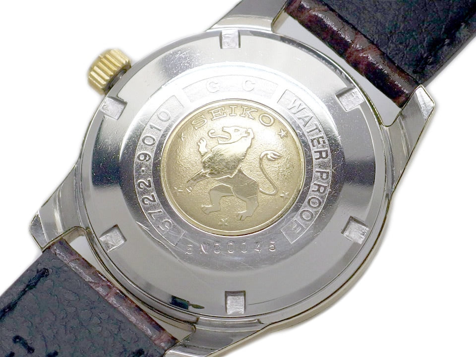 【希少】グランドセイコー 2ndモデル CAP GOLDケース 5722-9010 ライオンメダリオン 手巻 OH済 昭和41年製 Seiko