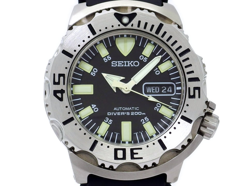 セイコー ダイバーズ 200m SKX779K 7S26-0350 ブラックモンスター 逆輸入 自動巻 USED