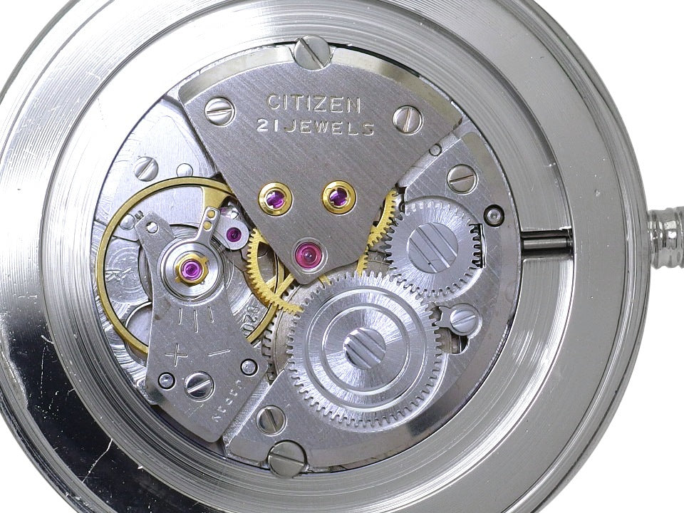 シチズン 懐中時計 コインエッジベゼル 4-022556-K WGP Cal.0200 21石 手巻 昭和42年製