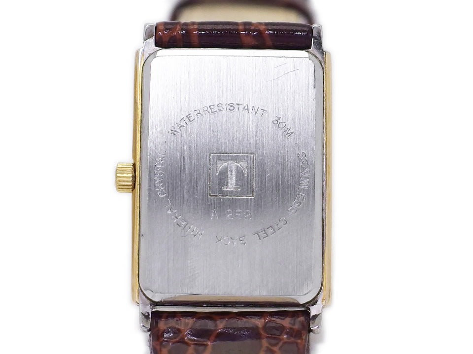 ティソ A282 SS/GP アールデコ スモールセコンド クオーツ スイス製 1990年代 USED　TISSOT