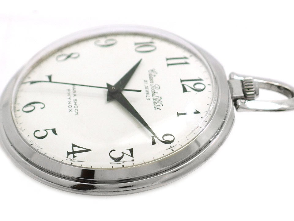 シチズン 懐中時計 4-02042-K アラビアインデックス 黒針 Cal.0201 21石 手巻 OH済 昭和46年/1971年製
