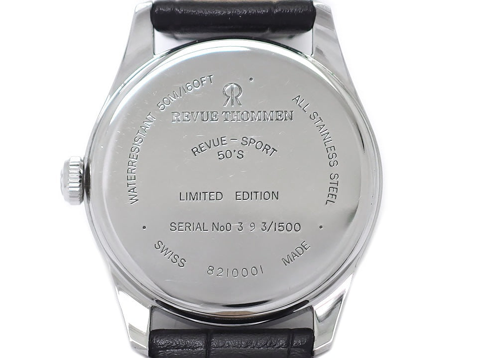 レビュートーメン レビュースポーツ50'S 1500本限定復刻版 8210001 Cal.MSR X1 手巻 OH済 2000年頃 USED