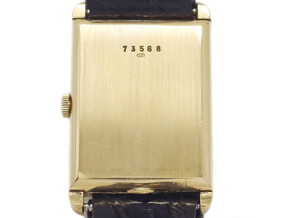 オーデマピゲ 18金無垢 レクタンギュラーケース メンズ 純正18金尾錠 Cal.K2001/1 手巻 OH済 1970年代