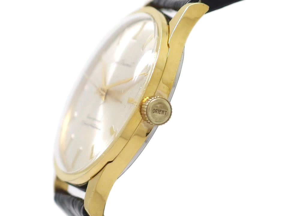 ロイヤルオリエント シャワープルーフ 金メッキ/ステンレス 19石 手巻 OH済 1960年代