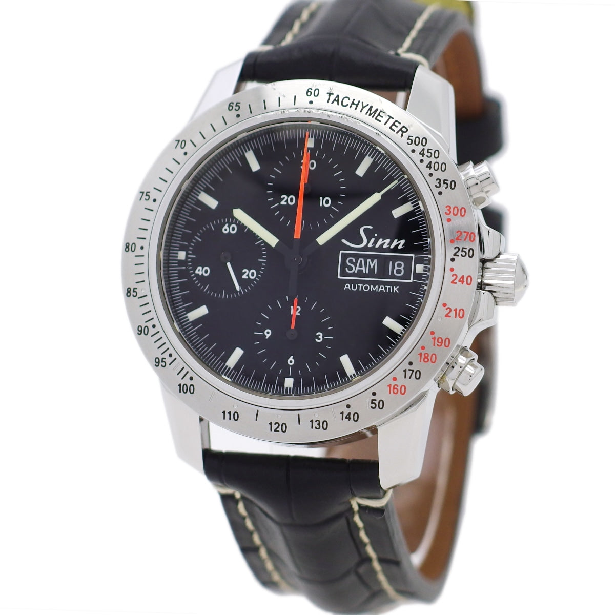 ジン 303.AUTOBAHN クロノグラフ デイデイト ETA7750 25石 自動巻 OH済 USED Sinn