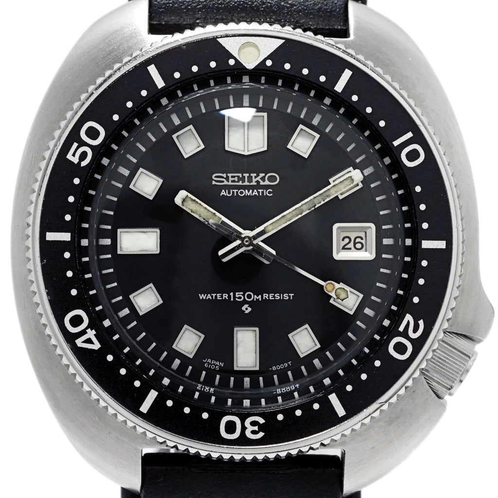 セイコー セカンドダイバー 150m 6105-8110 新品ガラス 自動巻 OH済 1975年／昭和50年製 Seiko