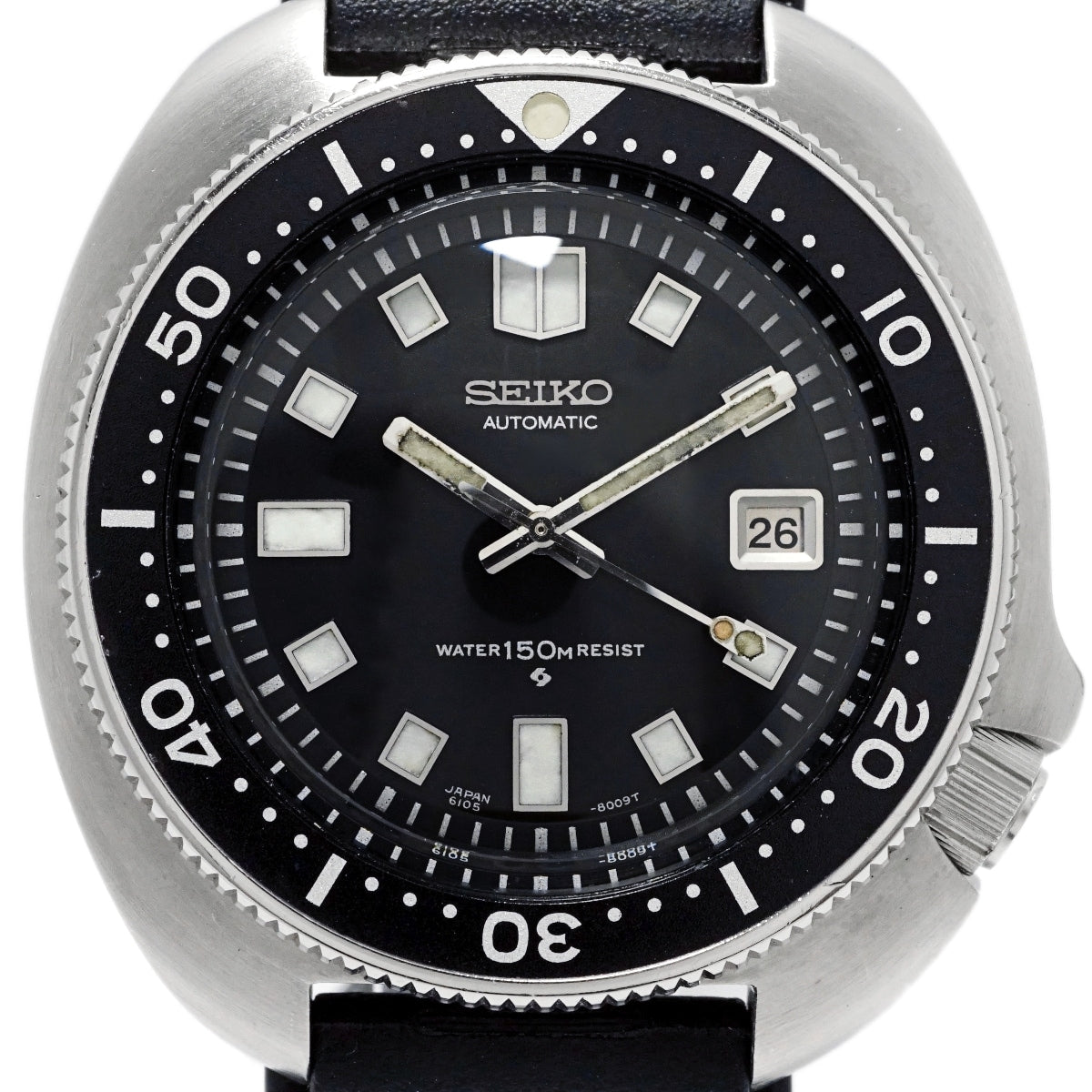 セイコー セカンドダイバー 150m 6105-8110 新品ガラス 自動巻 OH済 1975年／昭和50年製 Seiko