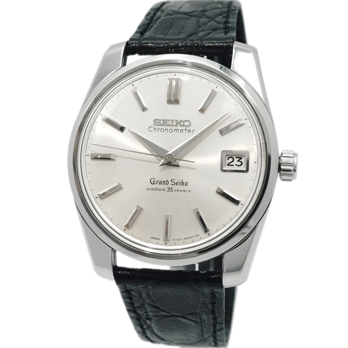 [Rare] Grand Seiko 2nd Model Early Version 5722-9990 Lion Medallion W SEIKO Crown Cal.430 Hand-wound Overhauled Showa 40 / 1965 Seiko