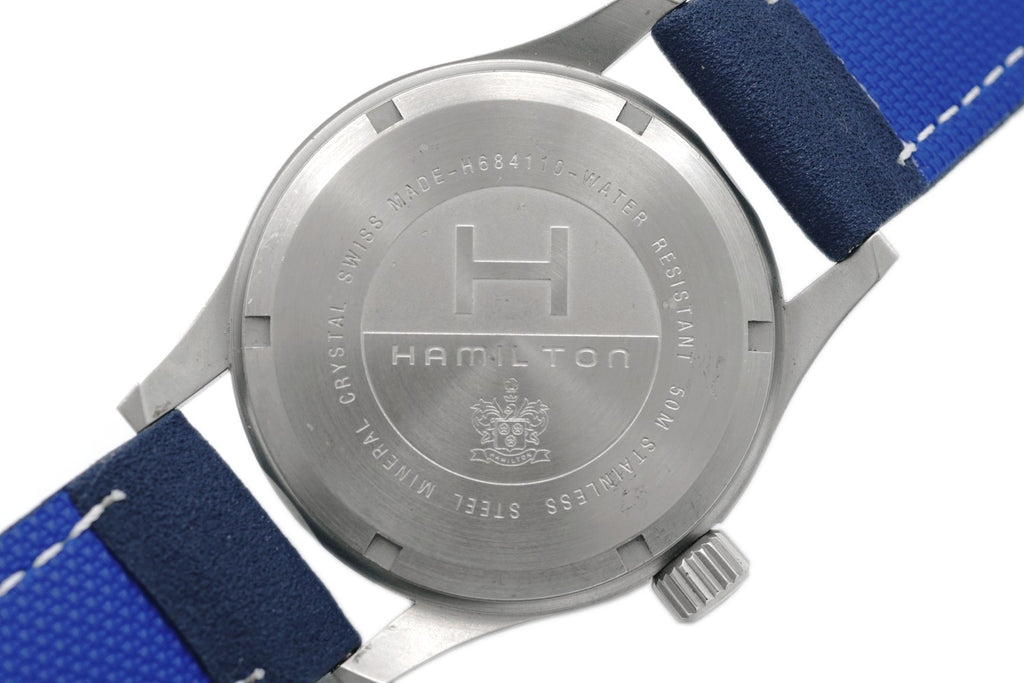 ハミルトン カーキ 38mm H684110 ネイビー文字盤 クオーツ USED Hamilton