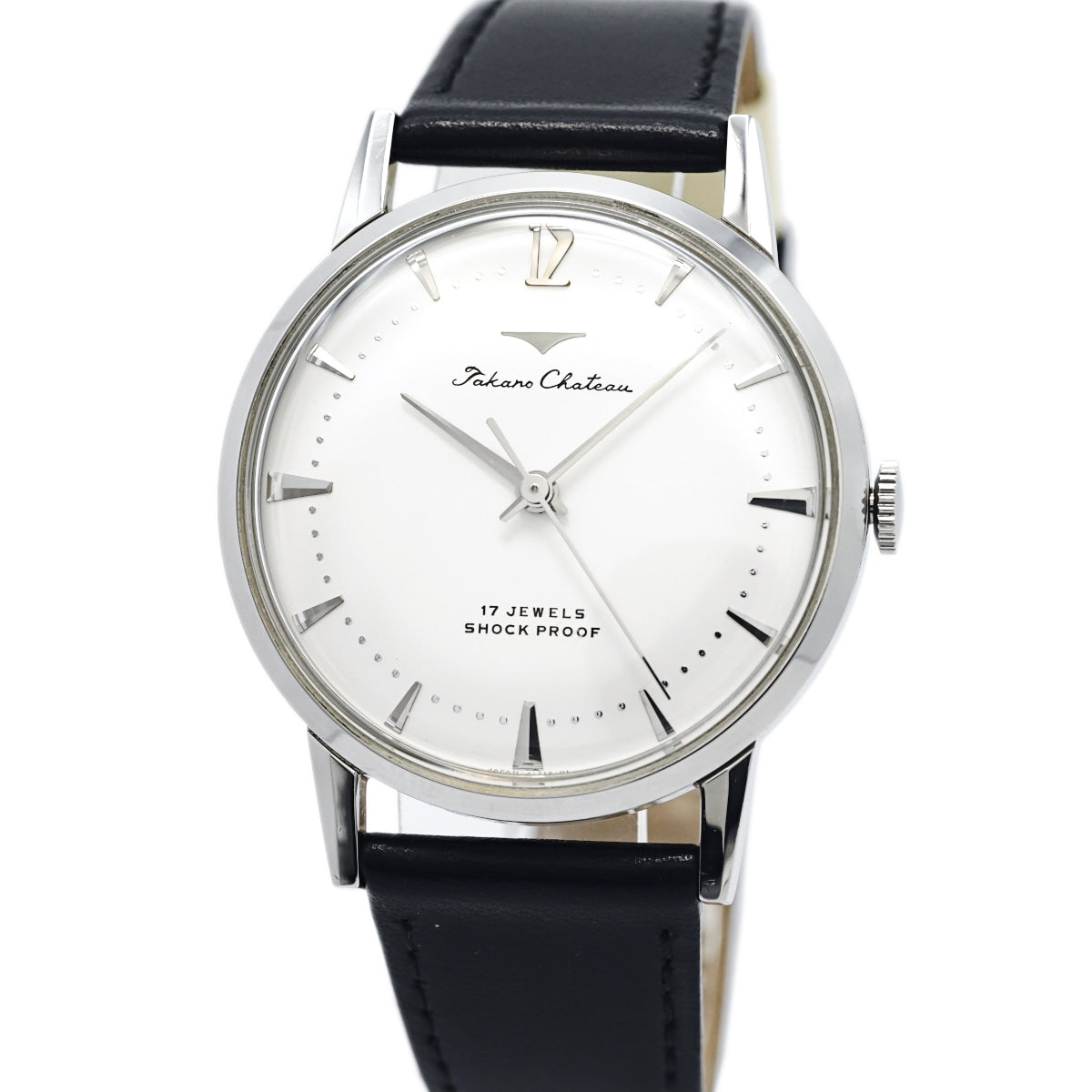 Ricoh Takano Chateau Reissue White Dial Stainless Steel Case 17 Jewels Hand-wound Overhauled Released in 1998 USED