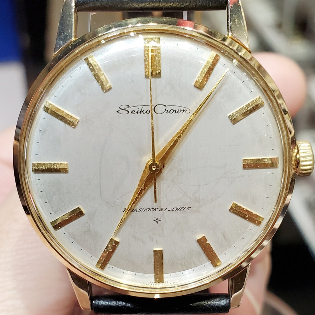 セイコー クラウン J15003E 金メッキケース Cal.560 21石手巻 OH済 昭和37年/1962年製 Seiko