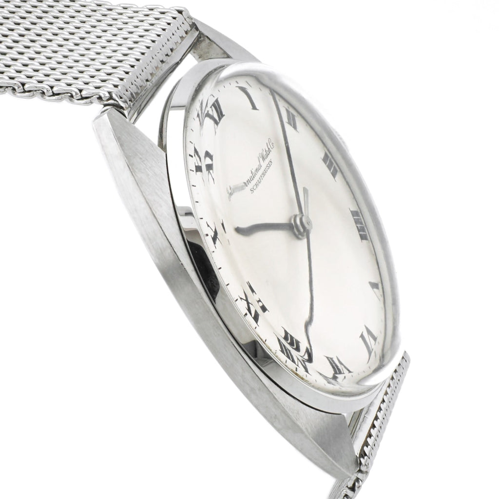 IWC トノー型ケース ローマインデックス文字盤 純正メッシュブレスレット Cal.403 手巻き OH済 1976年製