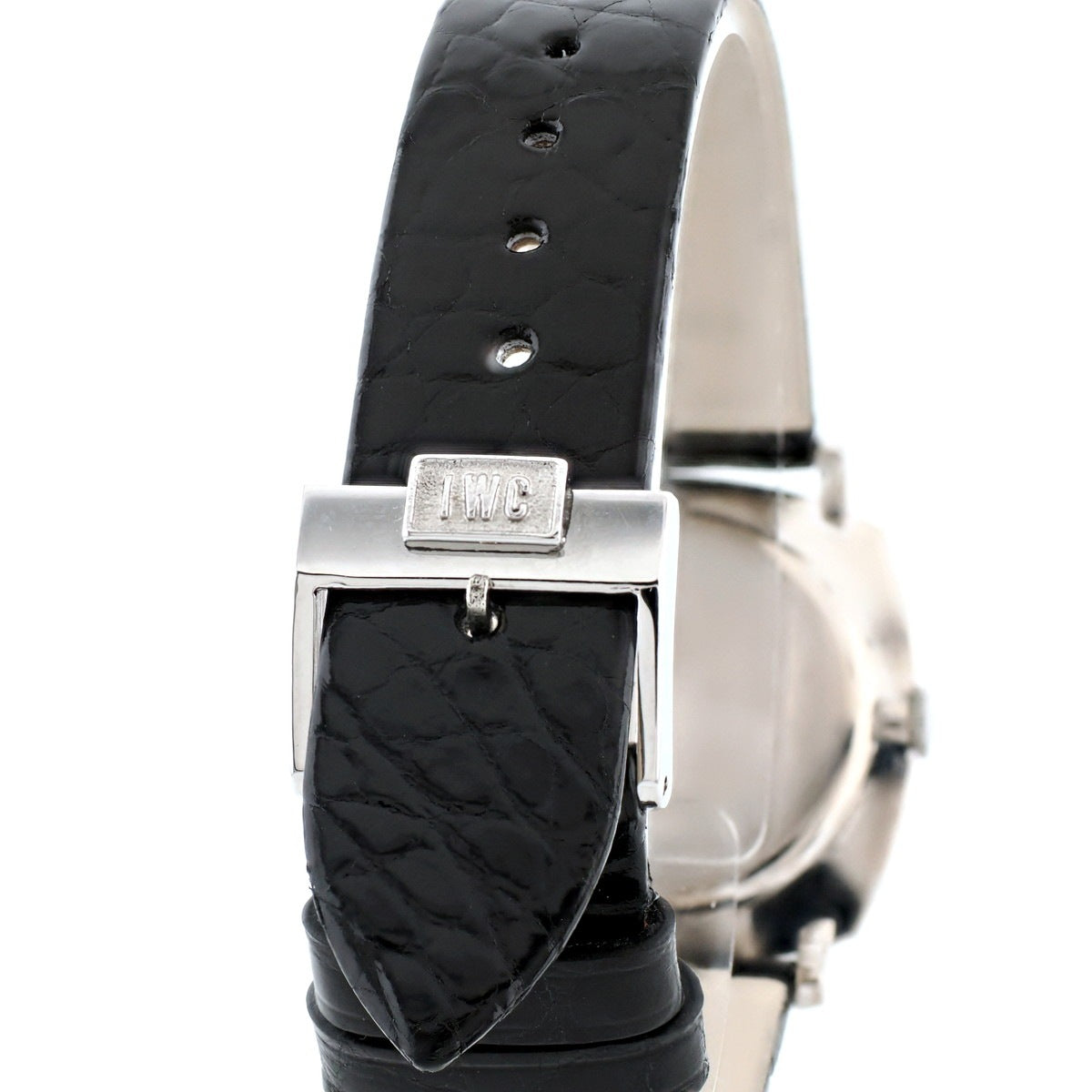 IWC 18k solid white gold Ref. 2501, 31mm diameter, Roman numeral indices, Cal. 423 manual-wind, overhauled, made in 1974