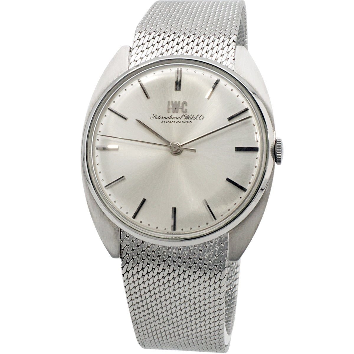 IWC Ref.2407 トノー型 純正メッシュブレスレット Cal.403 手巻き OH済 1973年製