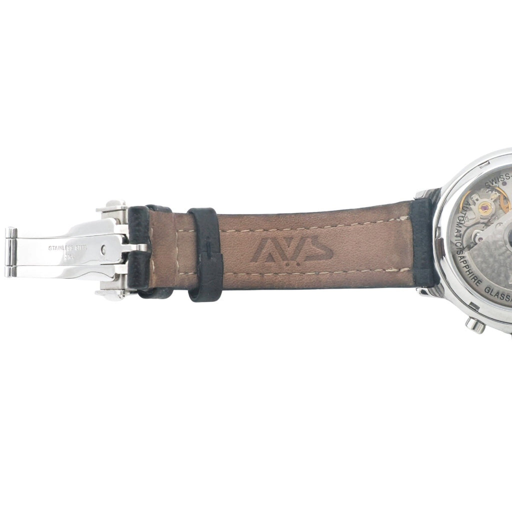 ヨコハマ YOKOHAMA A.V.S オートマチック クロノグラフ バルジュー7750搭載 AVS001SWH USED