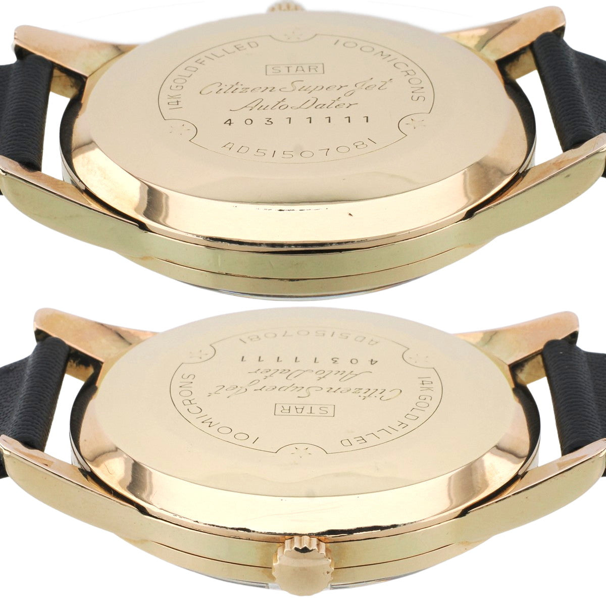 Citizen Super Jet Auto Dater AD51507081 14K Gold Filled 37.4mm Large Case 39 Jewels Automatic OH serviced Manufactured in 1964