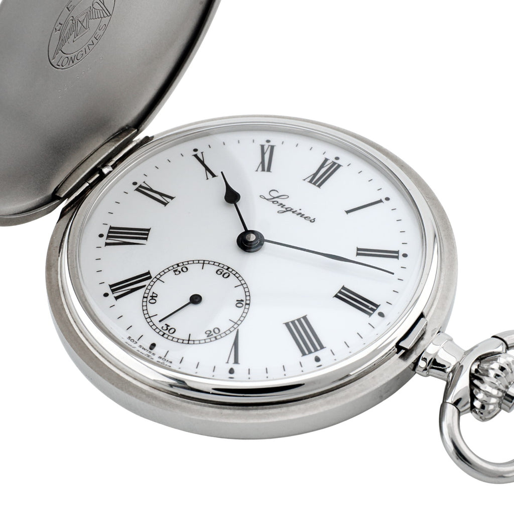 Longines Heritage Collection Pocket Watch L7.012.4.21.1 c. 2007 Unitas 6498 Hand-Wound Serviced USED Longines