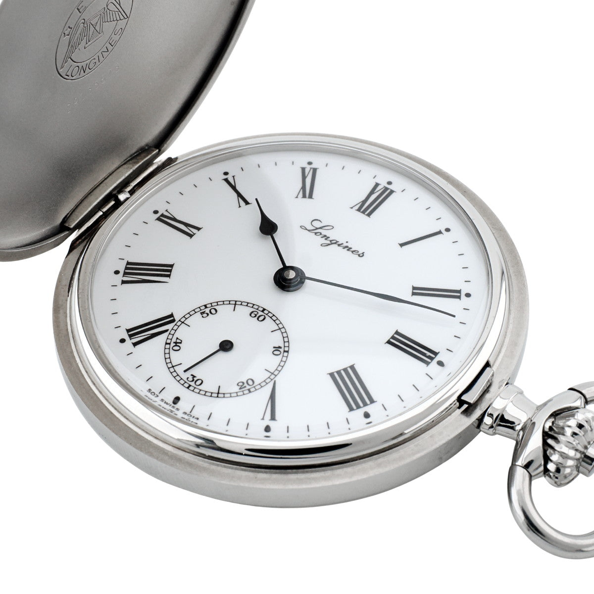Longines Heritage Collection Pocket Watch L7.012.4.21.1 c. 2007 Unitas 6498 Hand-Wound Serviced USED Longines
