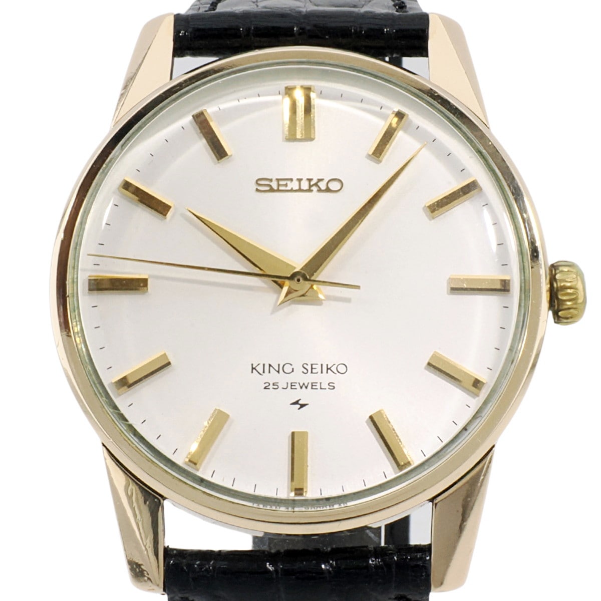 King Seiko Second Model Late 44-2000 Gold-filled Shield Medallion Cal.44A Hand-wound Overhauled Manufactured in 1967 (Showa 42)