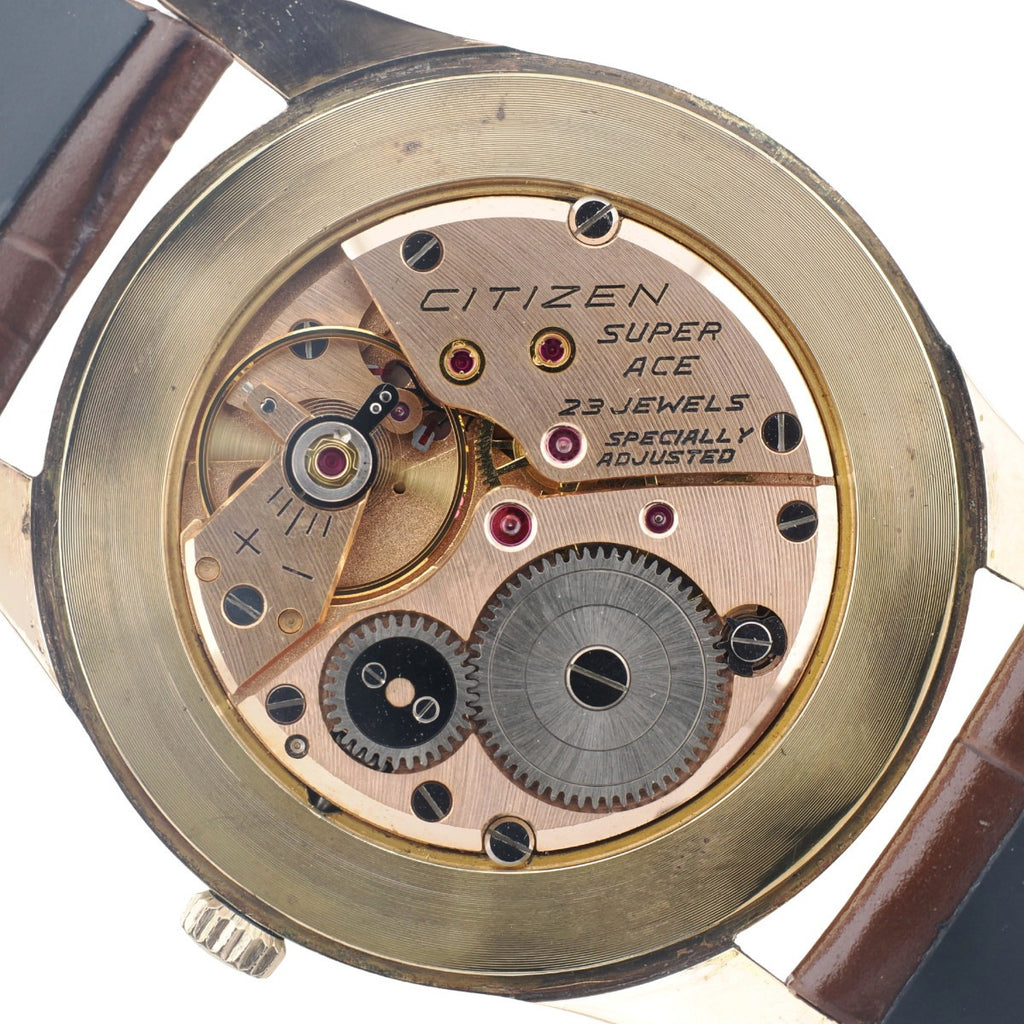 シチズン スーパーエース A51507081 14金張り 38mm大型ケース 23石 手巻 OH済 1963年製（昭和38年）