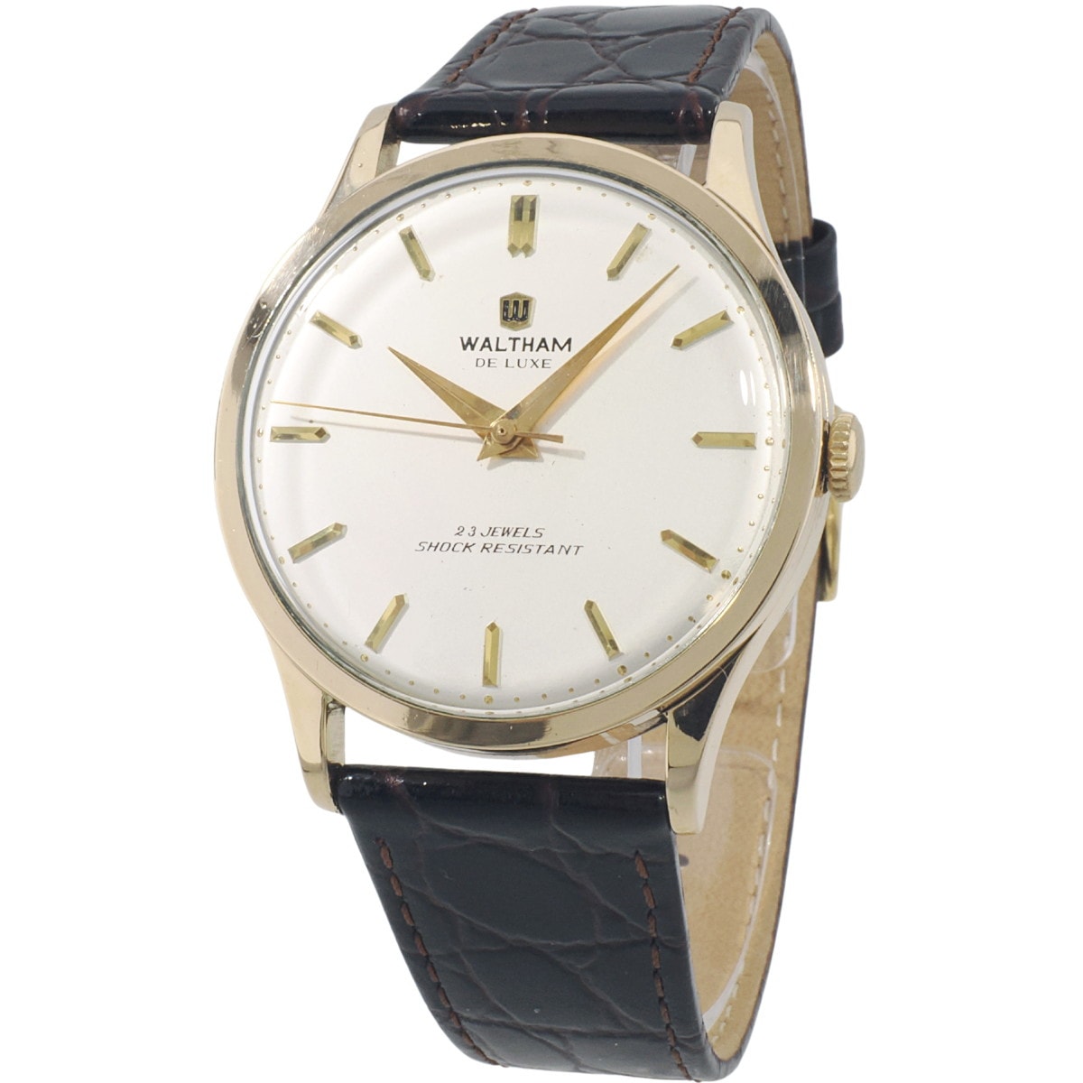 Waltham De Luxe 14KGF Gold-Filled, 23 Jewels, Rose Gold Movement, AS Cal. 1506/1507, Manual Wind, Overhauled, 1960s
