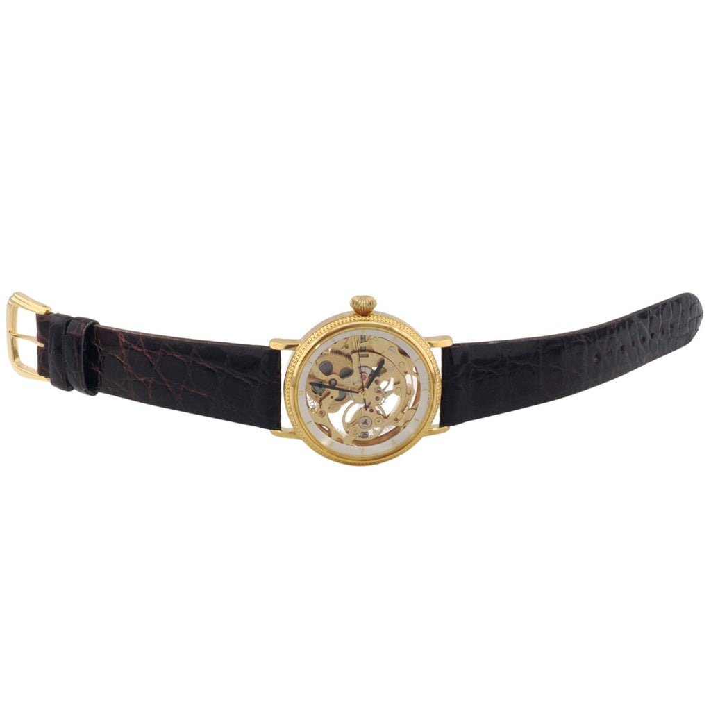 [Serviced by Manufacturer in April 2026] Orient Mon Bijou Full Skeleton 483501-90 CS Hand-wound, new SEIKO crocodile leather strap, with warranty (1993)