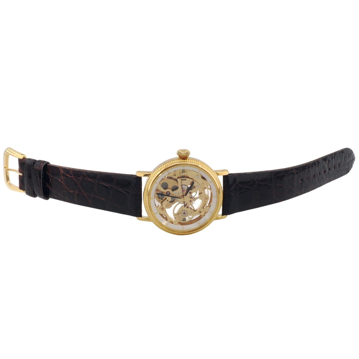 [Serviced by Manufacturer in April 2026] Orient Mon Bijou Full Skeleton 483501-90 CS Hand-wound, new SEIKO crocodile leather strap, with warranty (1993)