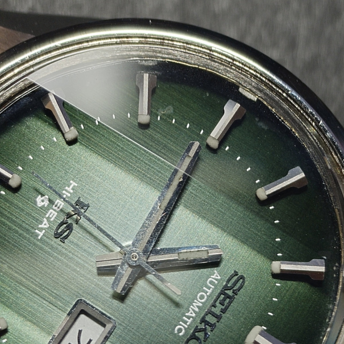 King Seiko 5626-7200, green gradation dial, triple-faceted crystal, automatic, serviced, manufactured in 1974 (Showa 49)