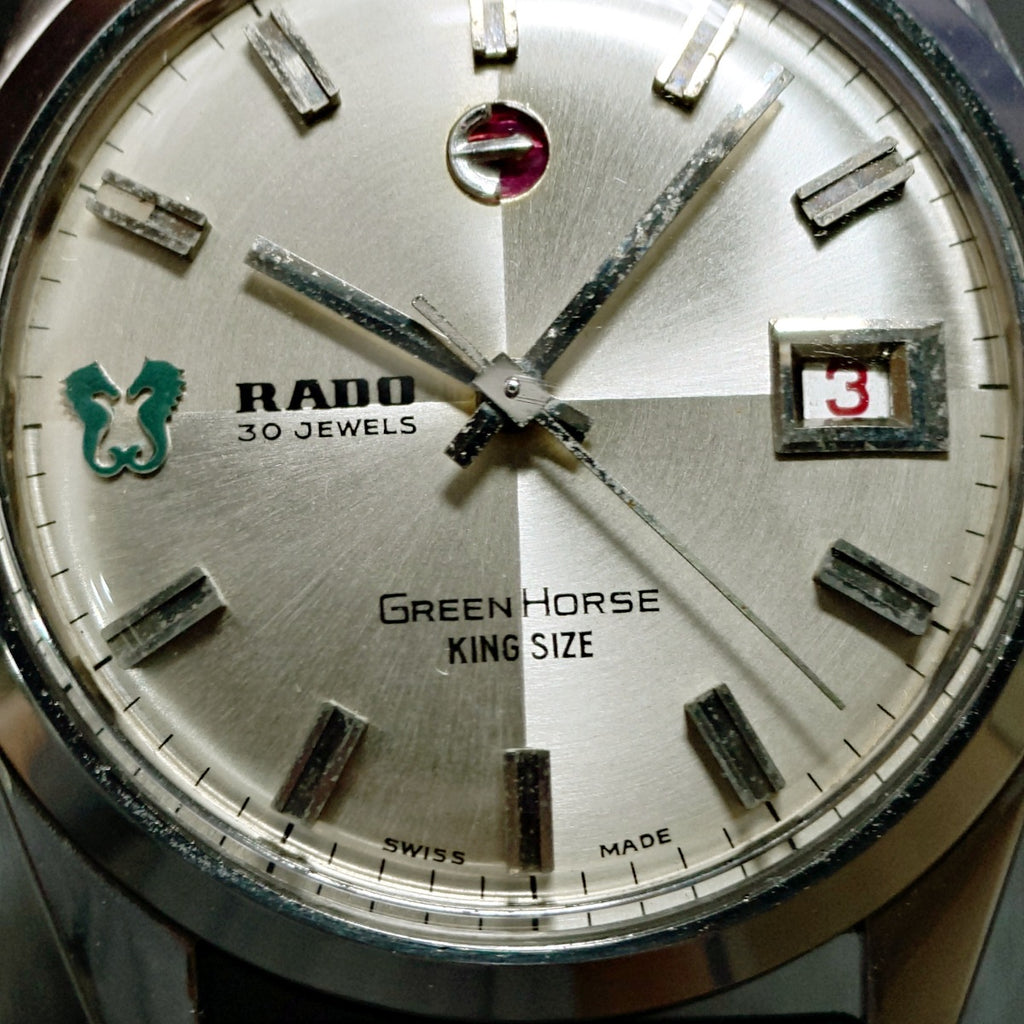 ラドー グリーンホース キングサイズ 37.2mm 11648 30石 自動巻 OH済 1970年代