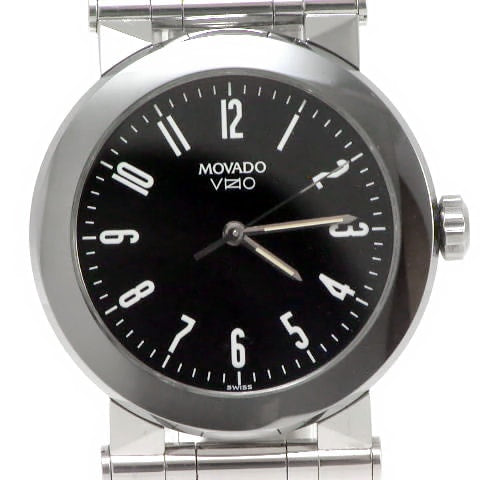 Movado Vizio Ref.83 C2 878 Black Dial Original Bracelet Quartz USED