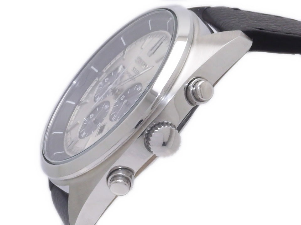 【美品】セイコー ソーラー クロノグラフ SSC569 V175-0DW0 逆輸入モデル USED Seiko