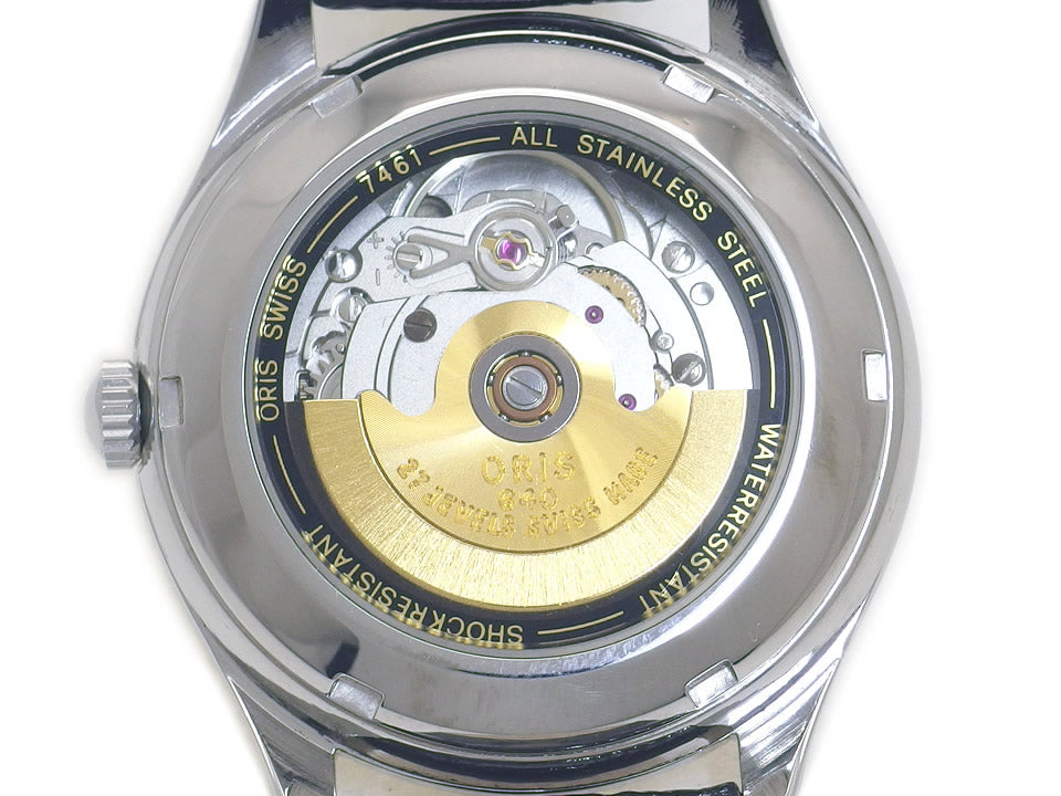 オリス ポインターデイト スモールセコンド 36mm メンズ Ref.640-7461 自動巻 OH済 USED
