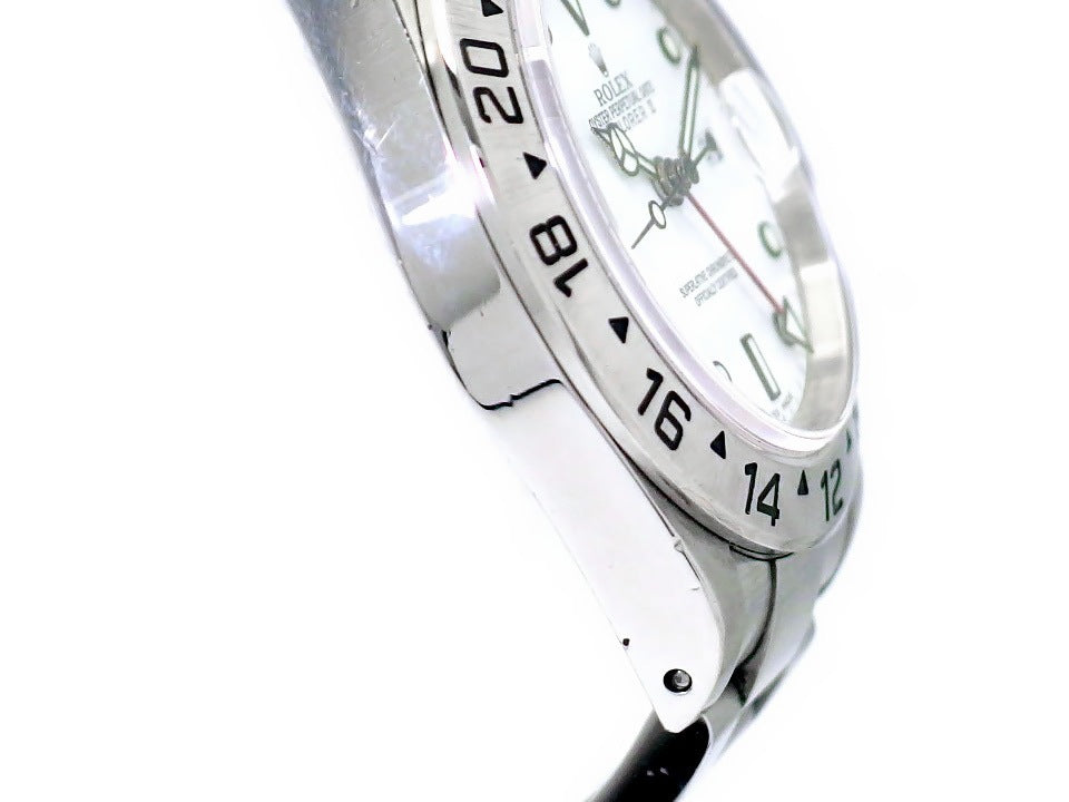 ロレックス エクスプローラーⅡ Ref.16570 白文字盤 Cal.3185 自動巻 OH済 1999年製 USED Rolex