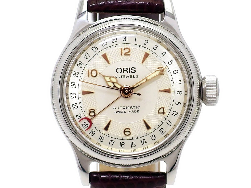 オリス ビッグクラウン ポインターデイト レディース 32mm 584 7400 自動巻 OH済 2000年代 USED