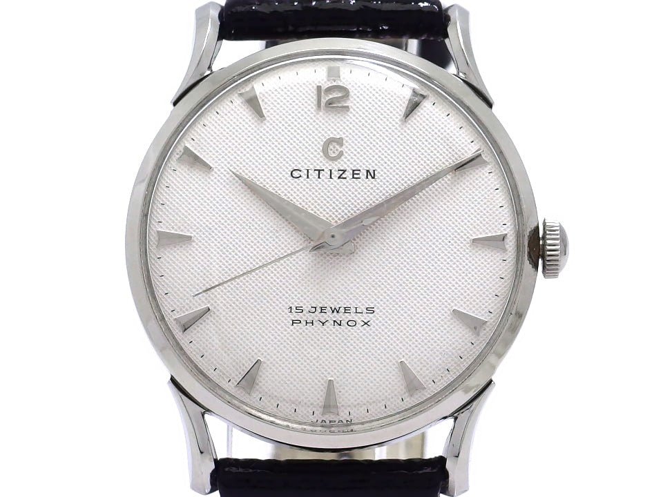 シチズン センターセコンド Cマーク くさび形インデックス 15石 手巻 OH済 1950年代 Citizen