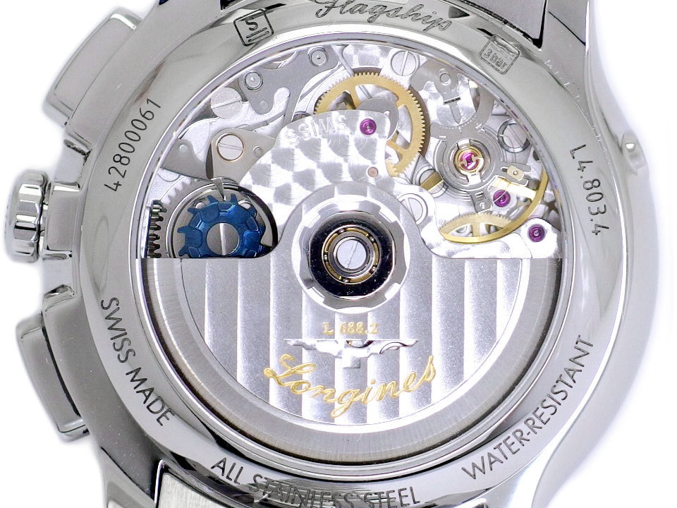 ロンジン フラッグシップ クロノグラフ L48034726 L4.803.4 自動巻 OH済 2017年購入 USED