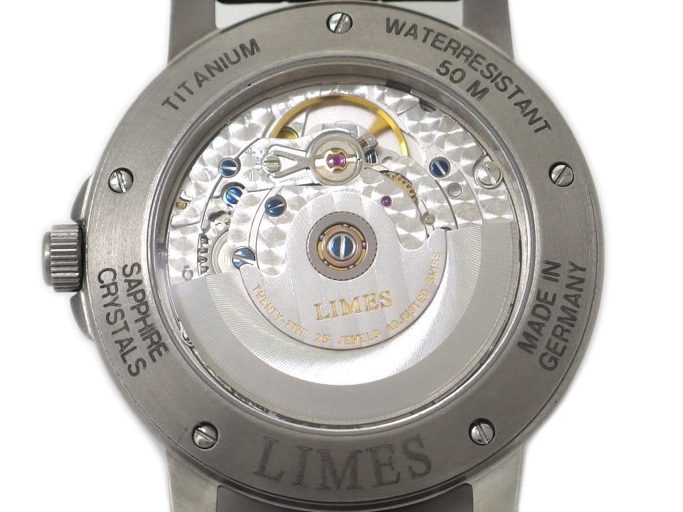 LIMES U8638T-LA1.1 37mm Titanium Germany Cal.2824-2 25 Jewels Automatic USED