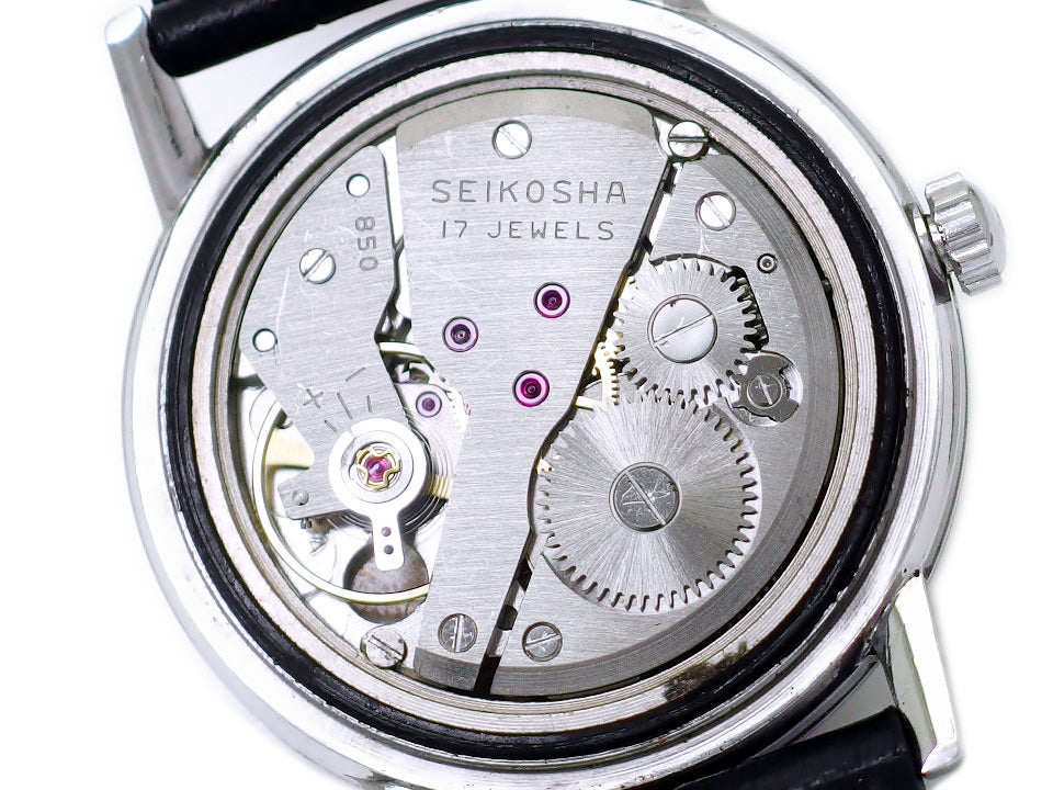 セイコー チャンピオン850 858980 タツノオトシゴ裏蓋 Cal.850 17石手巻 OH済 昭和38年製 Seiko