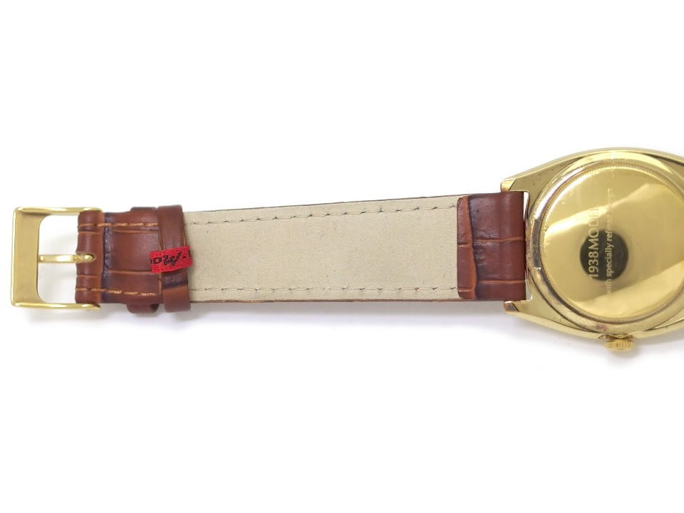 シチズン 復刻版 1938MODEL 銀無垢 シルバー925 金メッキ仕上げ クオーツ 1990年代 OH済 USED